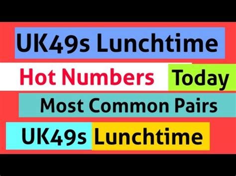 Uk 49 Lunchtime Banker ¦ infolinity.com.